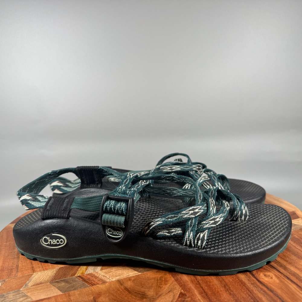 Chaco Womens Z/Cloud X Teal Green Geometric Strappy Athletic Sandals Size 10